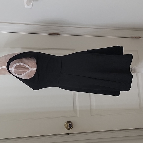 Row A, Size S, Notched V-Neck, Sleeveless Little Black Dress.  Fit & Flare. EUC. - Picture 2 of 13